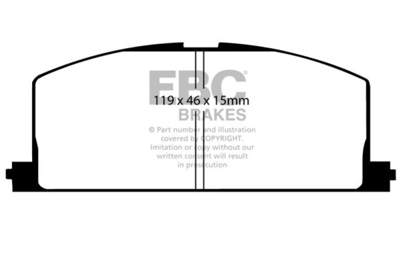 EBC DP3453C 83-86 Toyota Camry 2.0 Redstuff Front Brake Pads