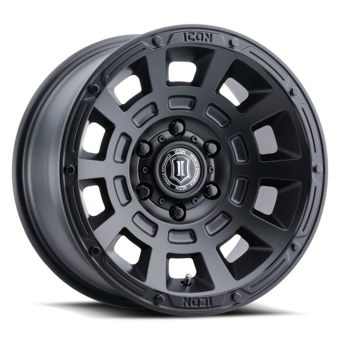 ICON 2817855557SB Thrust 17x8.5 5x150 25mm Offset 5.75in BS Satin Black Wheel