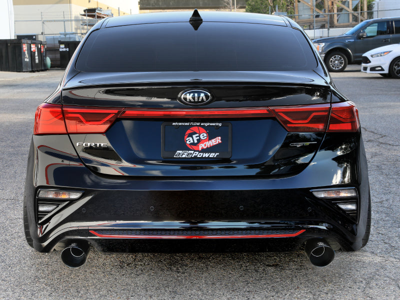 aFe 49-37037-B 20-21 Kia Forte GT 1.6L 3in-2.5in 304 Stainless Steel Axle-Back Exhaust w/ Black Tips