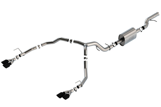 Borla 140859BC 21-22 Chevrolet Tahoe 6.2L V8 2/4WD 4DR T-304 SS S-Type Cat-Back Exhaust w/ Black Chrome Tips