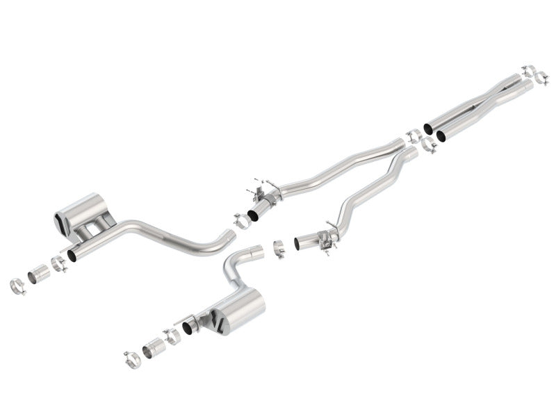 Borla 140667 2015 Dodge Charger Hellcat 6.2L V8 ATAK Catback Exhaust w/ Valves No Tips Factory Valance