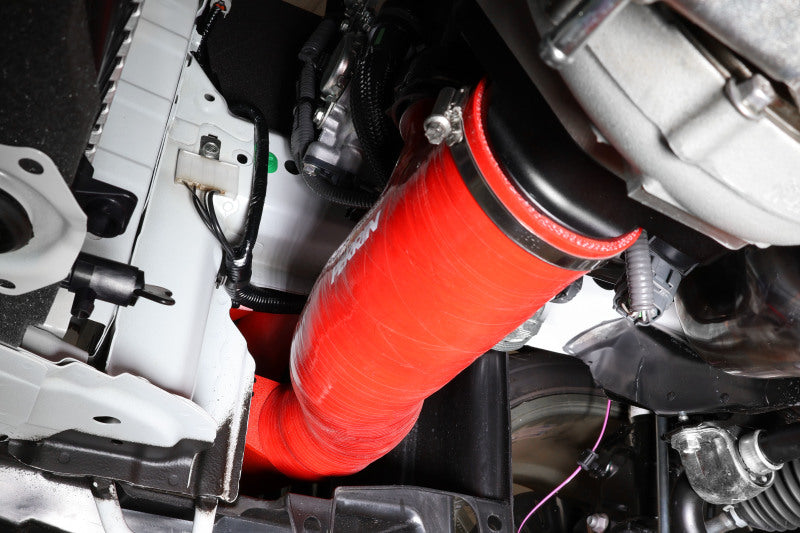 Perrin Performance PSP-INT-425RD PERRIN 22-24 Subaru WRX / 20-25 LGT & OBXT Turbo Inlet Hose w/Turbo Adapter Flange (Long) - Red