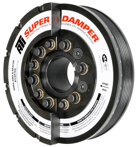 ATI ATI917369 Damper - 7.425in - Steel - 6 Grv - Duramax - 06-10 - LBZ & LMM - Ext Bal - 3 Ring - Diesel