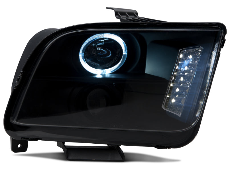 Raxiom 49128 05-09 Ford Mustang w/ Halogen LED Halo Prjctr Headlights-Blk Hsng(Smoked Lens Exclude GT500)