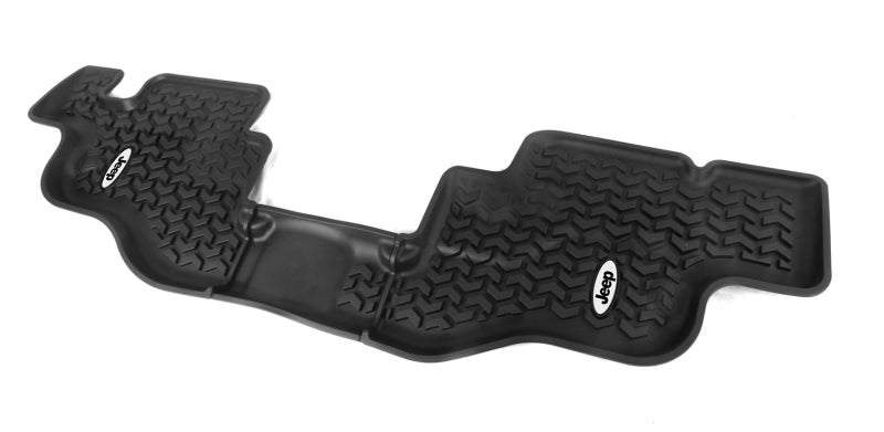 Rugged Ridge DMC-12950.22 Floor Liner Rear Black 1976-1986 Jeep Logo CJ-7 87-95 Jeep Wrangler YJ