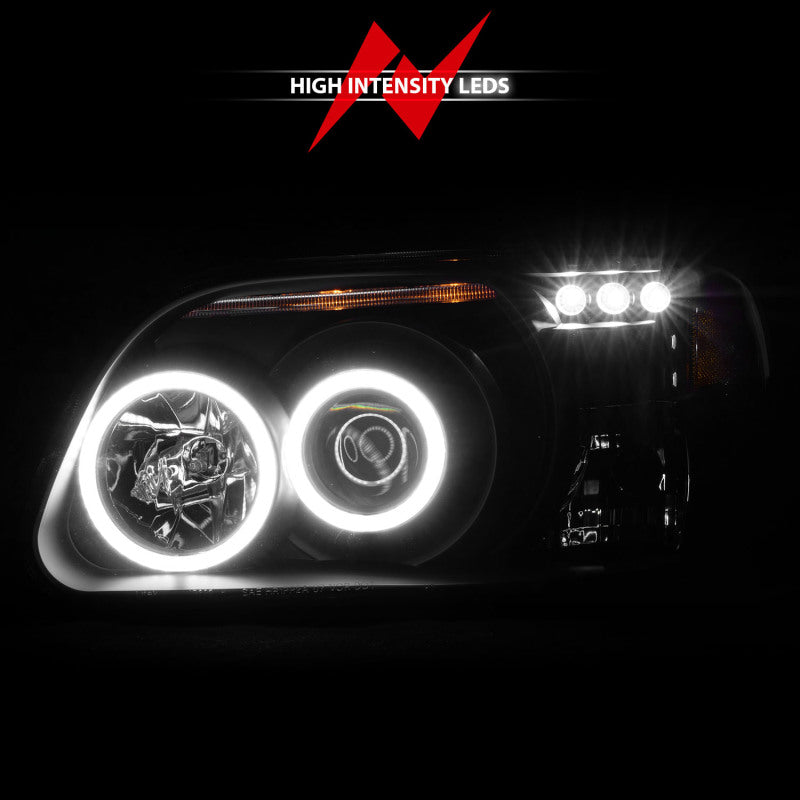 ANZO 111132 1995-2001 Ford Explorer Projector Headlights w/ Halo Black 1 pc