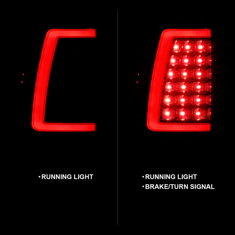 ANZO 311334 2003-2006 Chevy Silverado 1500 LED Taillights Plank Style Black w/Smoke Lens