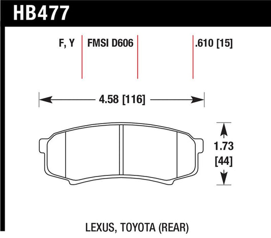Hawk Performance HB477F.610 Hawk HPS Street Brake Pads