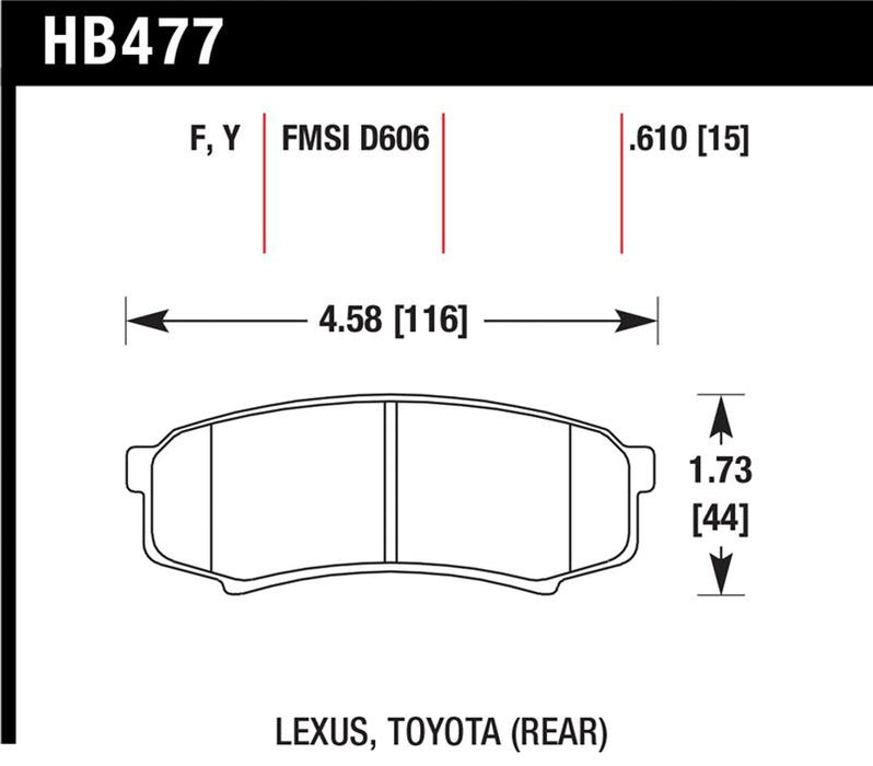 Hawk Performance HB477F.610 Hawk HPS Street Brake Pads