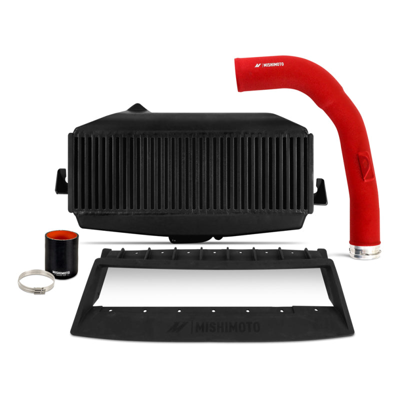 Mishimoto MMTMIC-WRX-22KBKRD 22+ WRX TMIC Kit Black Core Red Pipes