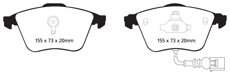 EBC UD1359 07-10 Audi TT Quattro 3.2 Ultimax2 Front Brake Pads