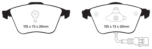 EBC UD1359 07-10 Audi TT Quattro 3.2 Ultimax2 Front Brake Pads