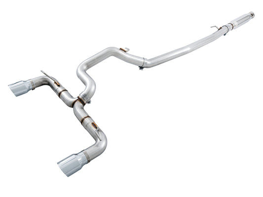 AWE Tuning 3020-32030 Ford Focus RS Track Edition Cat-back Exhaust - Chrome Silver Tips