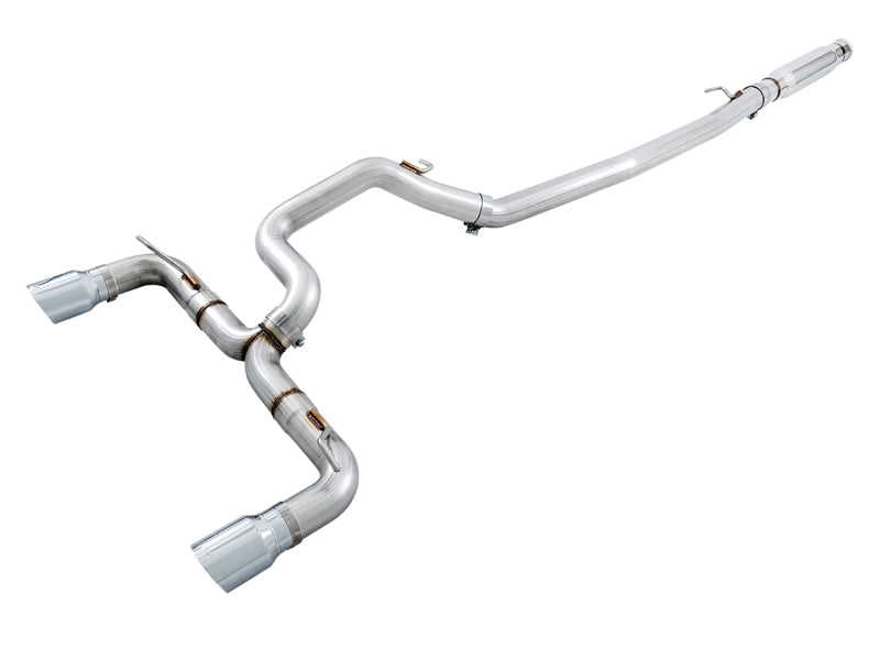 AWE Tuning 3020-32030 Ford Focus RS Track Edition Cat-back Exhaust - Chrome Silver Tips