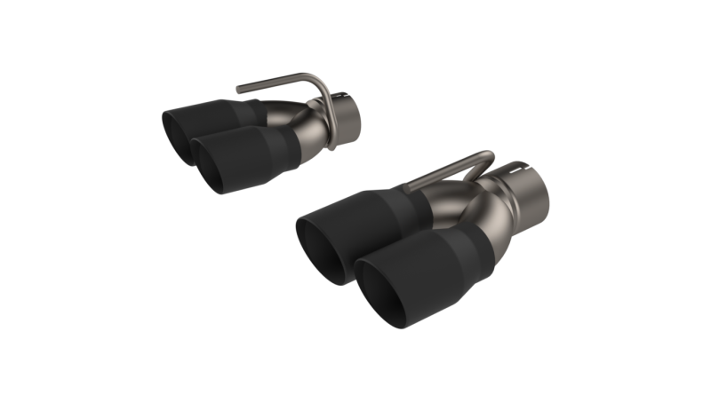 QTP 430115TB 2015-2023 Dodge Challenger 6.2/6.4L Black Quad Tip Adapter