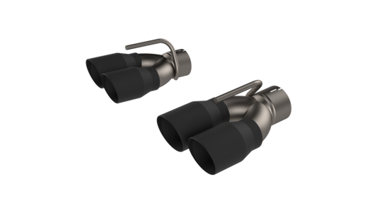QTP 430115TB 2015-2023 Dodge Challenger 6.2/6.4L Black Quad Tip Adapter