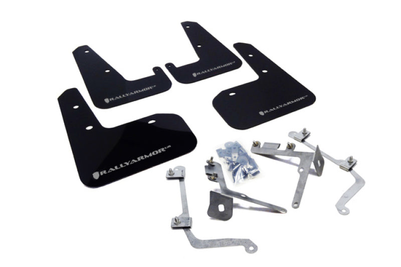 Rally Armor MF19-UR-BLK/SIL 11-14 Subaru WRX/STI (Sedan Only) Black UR Mud Flap w/Silver Logo