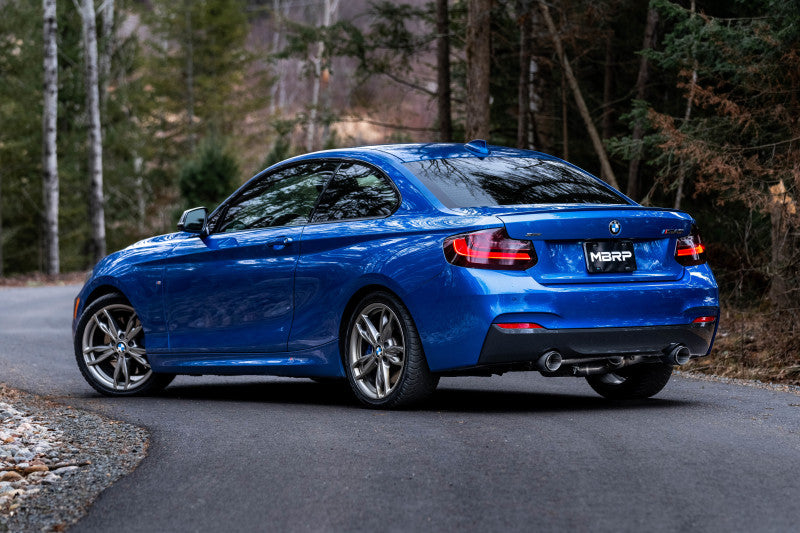MBRP S45003CF 17-21 BMW M240I 3.0L 3in Axle Back Dual Rear Exit w/ T304 SS Carbon Fiber Tips (Street Version)