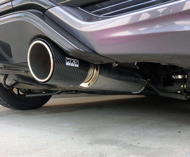 HKS 32016-KH001 Hi-Power Muffler 2014+ Honda Fit Sport GK5 w/ Carbon Tips
