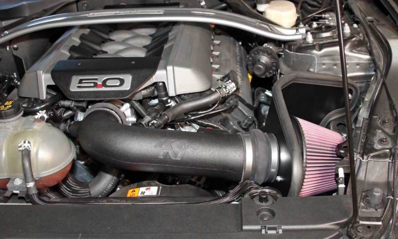 K&N Engineering 63-2590 K&N 2015 Ford Mustang GT 5.0L V8 F/I Performance Intake Kit