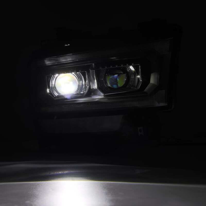 AlphaRex 880550 19-21 RAM 2500 LUXX LED Proj Headlights Plank Style Black w/Activ Light/Seq Signal/DRL