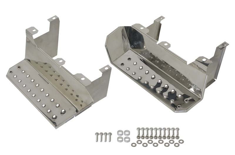 Kentrol 30432 76-95 Jeep CJ7 Wrangler YJ Side Steps Pair - Polished Silver