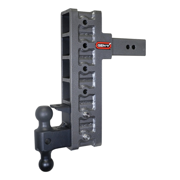 GEN-Y Hitch GH-926 Gen-Y Mega Duty 2.5in Shank 12in Offset Drop 21K Hitch w/GH-061 Dual-Ball/GH-062 Pintle Lock