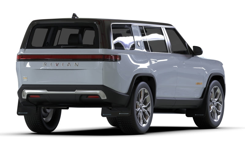Rally Armor MF108-UR-BLK-ABL 22-25 Rivian R1S Black UR Mud Flap w/Light Blue Logo
