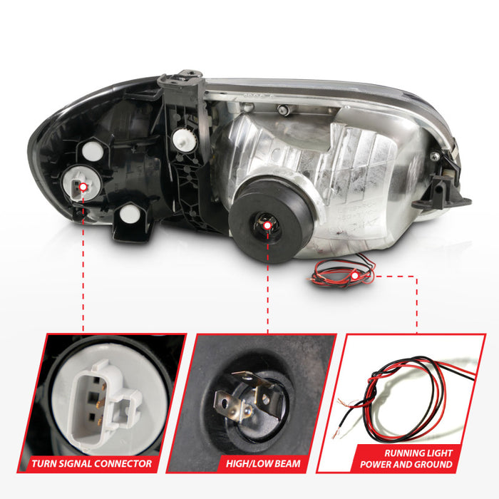 ANZO 111580 ANZ Crystal Headlights