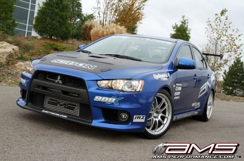 AMS AMS.04.09.0001-1 Performance 08-15 Mitsubishi EVO X Front Mount Intercooler w/Modular Cast End Tanks & Logo
