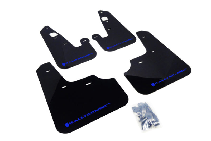 Rally Armor MF8-UR-BLK/BL 07-17 Mitsubishi Lancer Black UR Mud Flap w/ Blue Logo