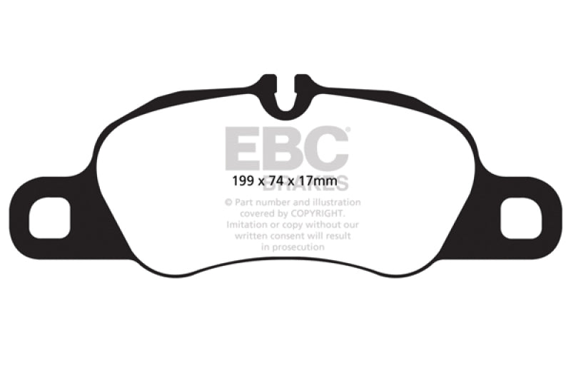 EBC DP42057R 09-12 Porsche 911 (997) (Cast Iron Rotor only) 3.6 Carrera 2 Yellowstuff Front Brake Pads