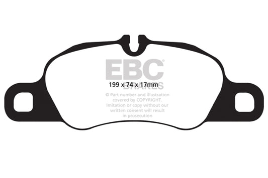 EBC DP42057R 09-12 Porsche 911 (997) (Cast Iron Rotor only) 3.6 Carrera 2 Yellowstuff Front Brake Pads