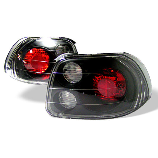 SPYDER 5005168 Spyder Honda Del Sol 93-97 Euro Style Tail Lights Black ALT-YD-HDS93-BK