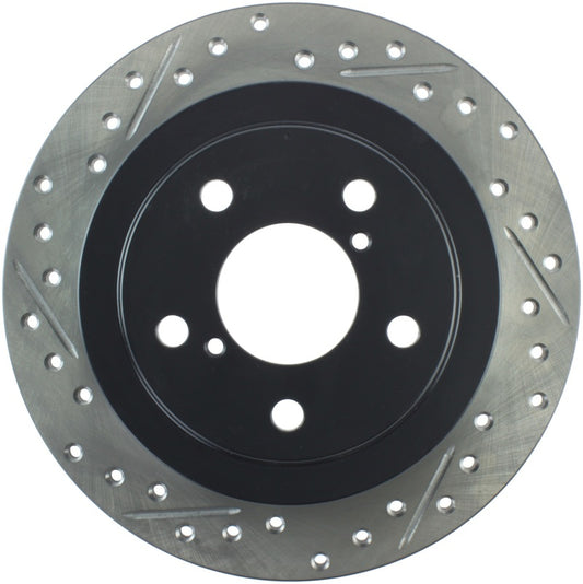 Stoptech 127.47011R StopTech 05-06 Saab 9-2X AWD / 02-05 Impreza WRX / 02 WRX STi Slotted & Drilled Right Rear Rotor