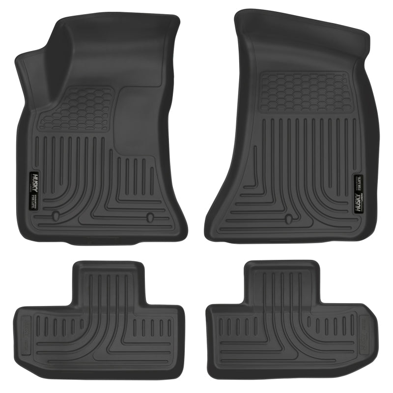 Husky Liners 99171 16-22 Dodge Challenger (RWD) Front & Second Row Black Floor Liners