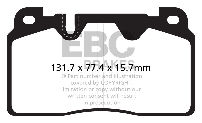 EBC DP42168R 12+ Audi Q5 2.0 Turbo (Brembo) Yellowstuff Front Brake Pads