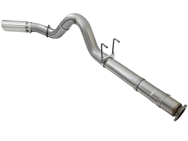 aFe 49-43090-P LARGE BORE HD 5in 409-SS DPF-Back Exhaust w/Polished Tip 2017 Ford Diesel Trucks V8 6.7L (td)