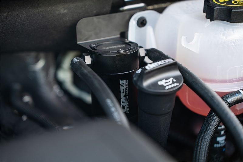 CORSA Performance CC0011 Corsa 2019-2024 Silverado/Sierra & 2021-2024 Tahoe/Suburban/Yukon/Denali Aluminum Oil Catch Can