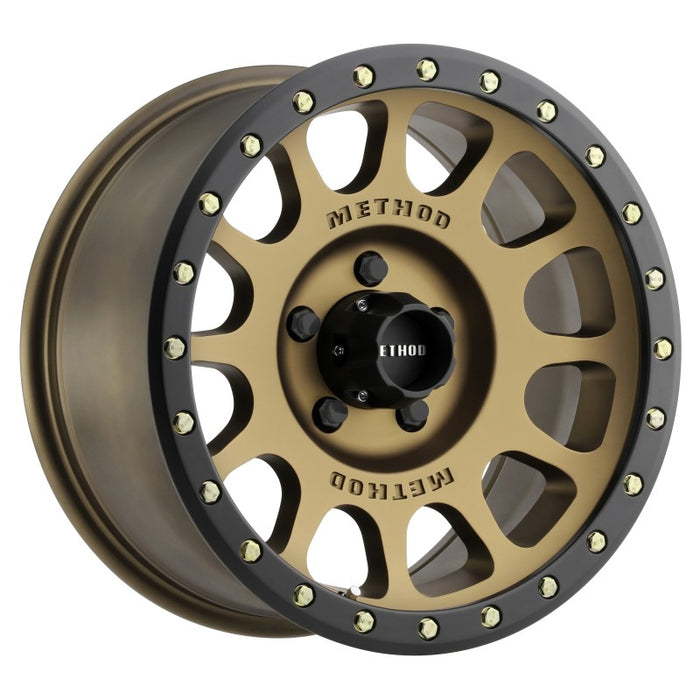 Method Wheels MR30589058900 Method MR305 NV 18x9 0mm Offset 5x150 116.5mm CB Method Bronze/Black Street Loc Wheel
