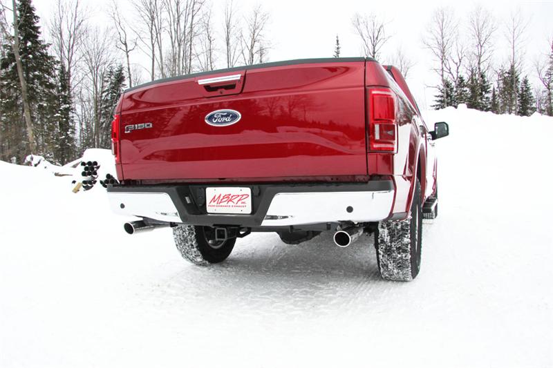 MBRP S5258BLK 2015 Ford F-150 5.0L 3in Cat Back Dual Split Rear Exit Black Exhaust System