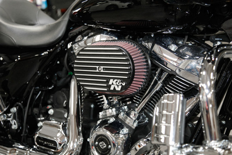 K&N Engineering RK-3953 K&N Street Metal Intake System for 02-06 Harley Davidson Road King F/I 88cl Side Draft Dyna/Softail