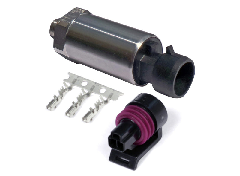 Haltech HT-010910 150 PSI Motorsport (SS Diaphragm) Fuel/Oil/Wastegate 1/8 NPT Pressure Sensor w/Plug & Pins