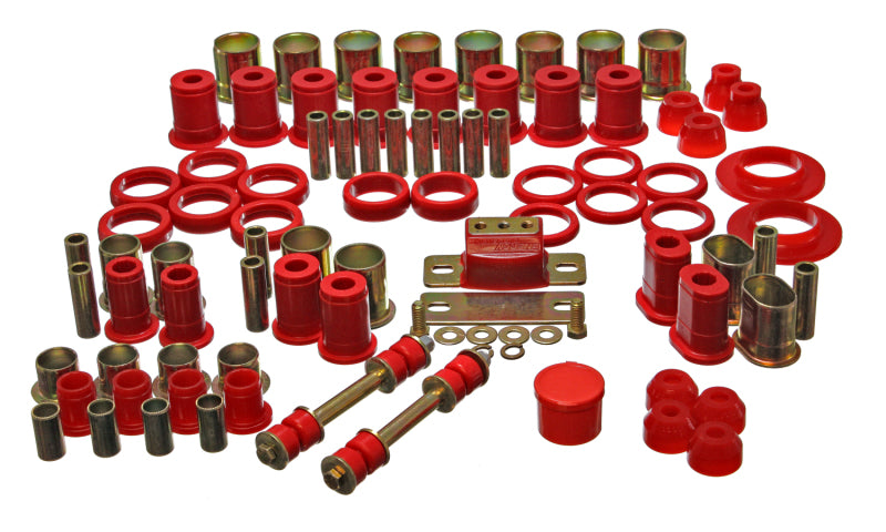 Energy Suspension 3.18112R 66-72 Oldsmobile Cutlass/442/F-85/Europa Red Hyper-flex Master Bushing Set