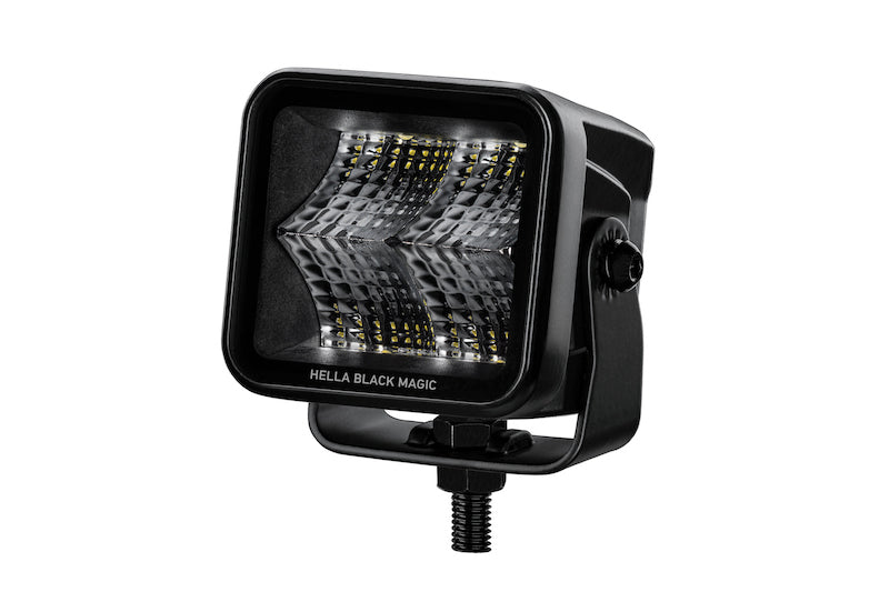 Hella 358176801 Universal Black Magic 2.7in L.E.D. Cube Kit - Flood Beam