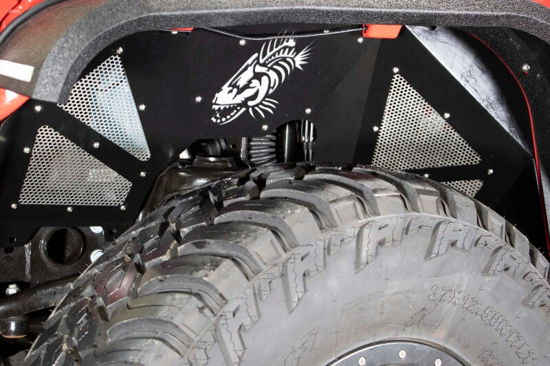 Fishbone Offroad FB33130 2018+ Jeep Wrangler JL Front/Rear Set of 4 Aluminum - Blk Powdercoat Inner Fenders