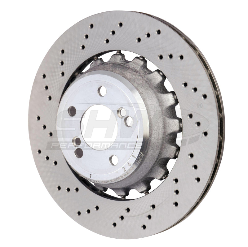 SHW Performance BRL48503 SHW 15-18 BMW X5 M 4.4L Left Rear Cross-Drilled Lightweight Brake Rotor (34212284903)