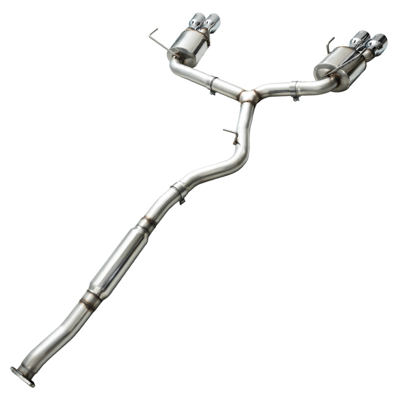 AWE Tuning 3015-42098 2015+ Subaru WRX VA Sedan Touring Edition Exhaust - Chrome Silver Tips (102mm)