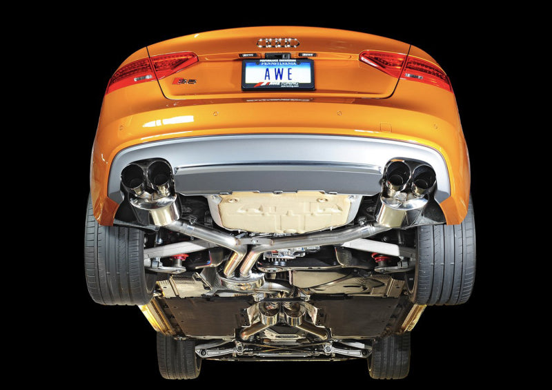 AWE Tuning 3015-43030 Audi B8.5 S5 3.0T Touring Edition Exhaust System - Diamond Black Tips (90mm)