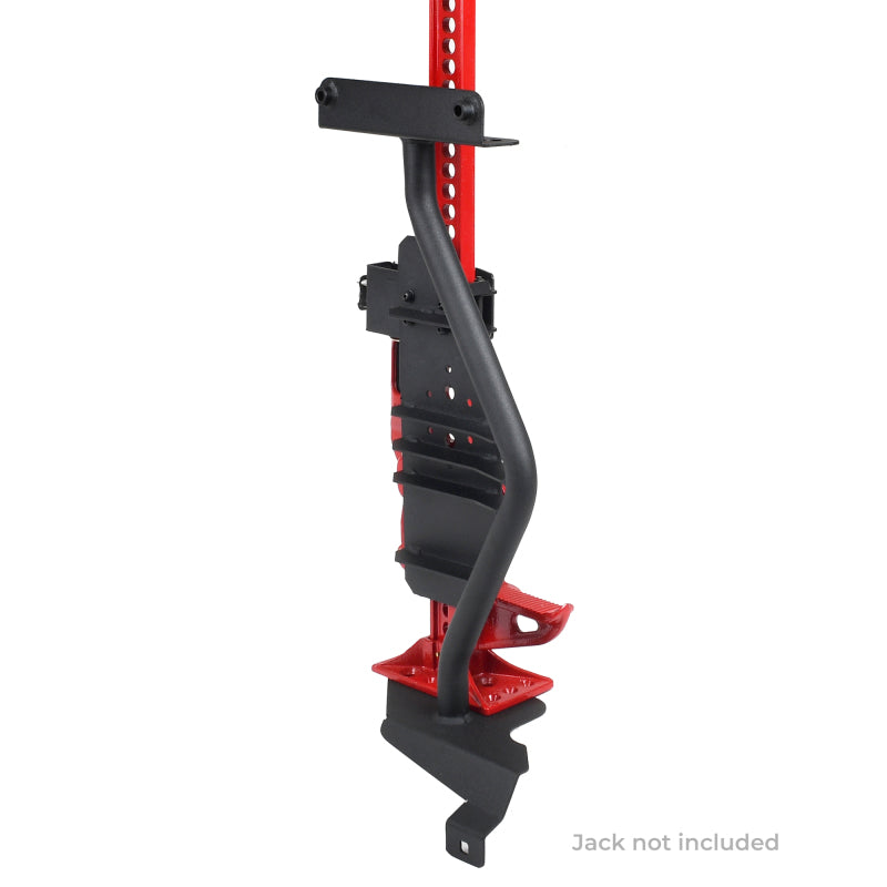 Go Rhino 701011T 18-24 Jeep Wrangler JL/JLU/JT Front Fender Jack Mount for Hi-Lift Jack - Tex. Blk